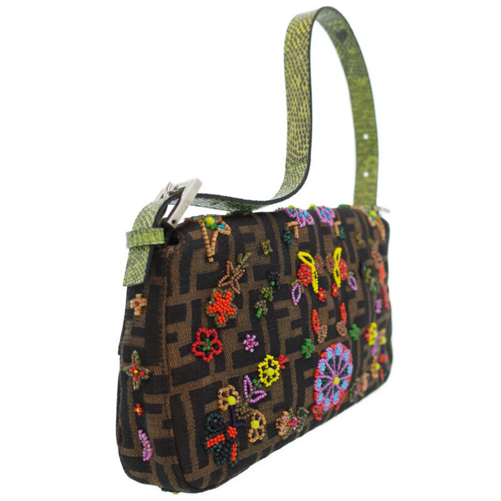 FENDI Beaded Zucca Mamma Bucket Semi Shoulder Bag - Picture 2 of 9